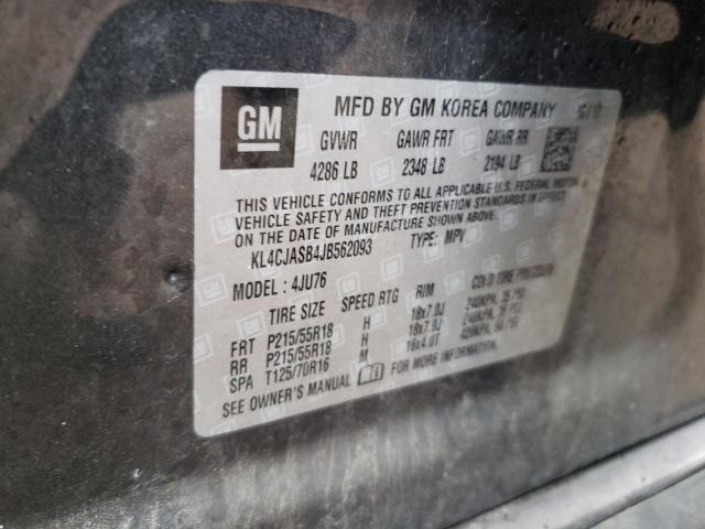 KL4CJASB4JB562093 - 2018 BUICK ENCORE PREFERRED GRAY photo 13