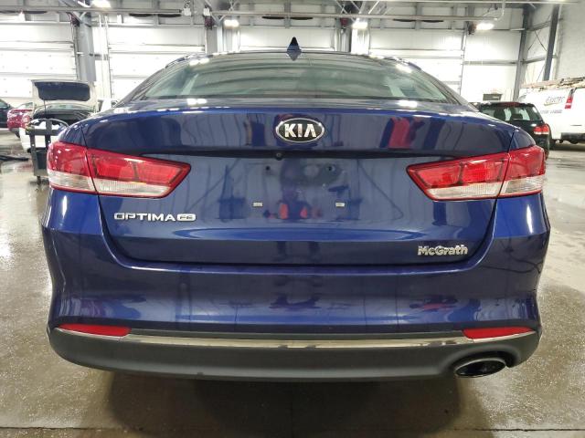 5XXGT4L31JG205555 - 2018 KIA OPTIMA LX BLUE photo 6