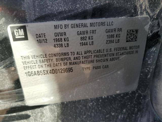 1G6AB5SX4D0129695 - 2013 CADILLAC ATS LUXURY Schwarz Foto 12