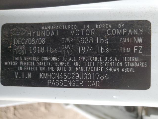 KMHCN46C29U331784 - 2009 HYUNDAI ACCENT GLS 白色 照片 12