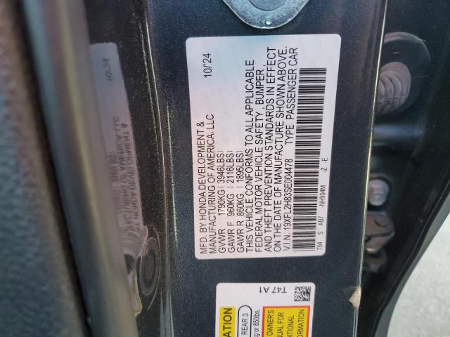 19XFL2H83SE004478 - 2025 HONDA CIVIC SPORT CHARCOAL photo 12