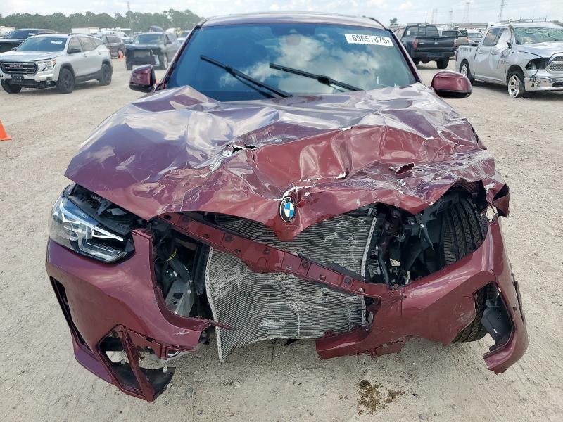 5UX33DT05P9P13360 - 2023 BMW X4 XDRIVE30I BURGUNDY photo 5