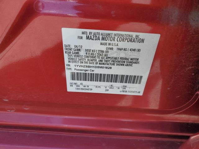 1YVHZ8BH1D5M01828 - 2013 MAZDA 6 SPORT 红色 照片 12