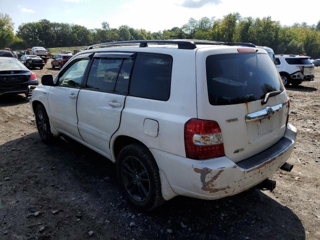 JTEEW21A960024180 - 2006 TOYOTA HIGHLANDER HYBRID WHITE photo 2