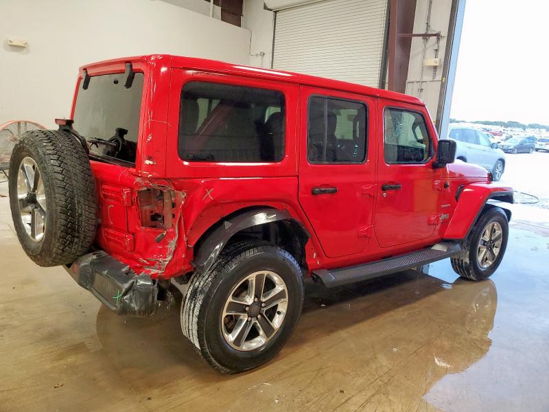 1C4HJXEG4KW590105 - 2019 JEEP WRANGLER UNLIMITED SAHARA Qırmızı foto 3
