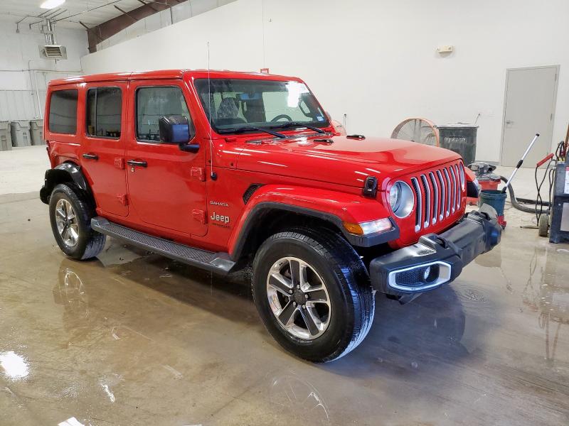 1C4HJXEG4KW590105 - 2019 JEEP WRANGLER UNLIMITED SAHARA Qırmızı foto 4