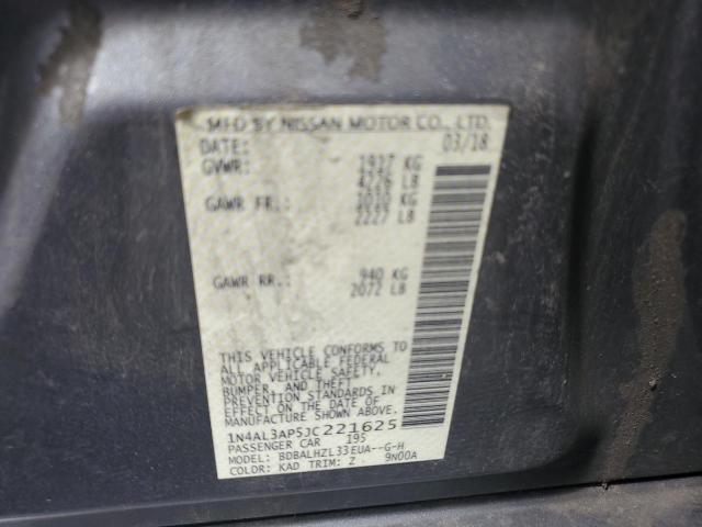 1N4AL3AP5JC221625 - 2018 NISSAN ALTIMA 2.5 GRAY photo 12