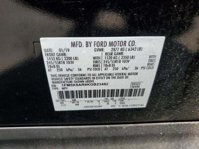 1FM5K8AR8KGB23482 - 2019 FORD EXPLORER POLICE INTERCEPTOR 黑色 照片 14