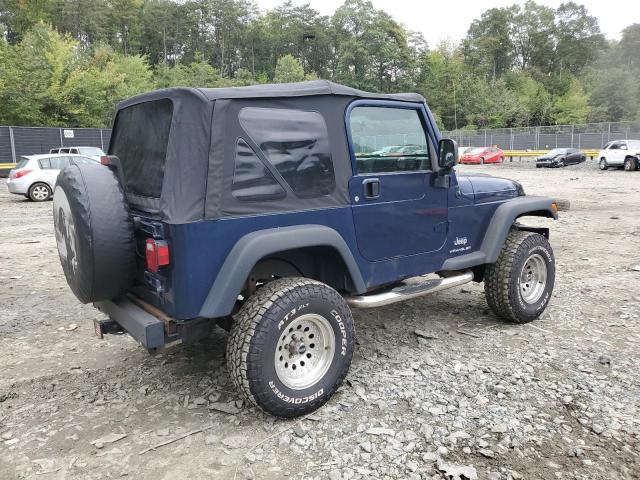 1J4FA29163P356845 - 2003 JEEP WRANGLER / SE BLUE photo 3