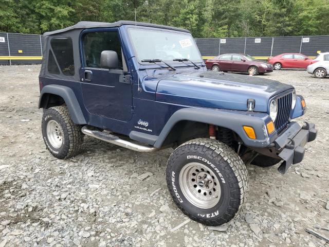 1J4FA29163P356845 - 2003 JEEP WRANGLER / SE BLUE photo 4