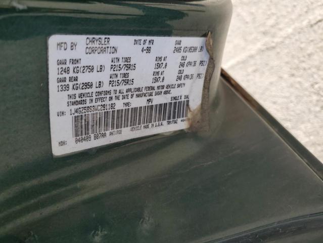 1J4GZ58S3WC291182 - 1998 JEEP GRAND CHEROKEE LAREDO GREEN photo 14