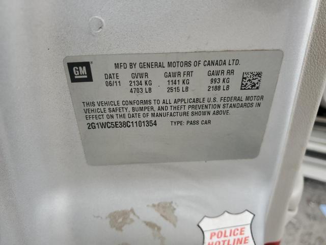 2G1WC5E38C1101354 - 2012 CHEVROLET IMPALA LTZ 银色 照片 12