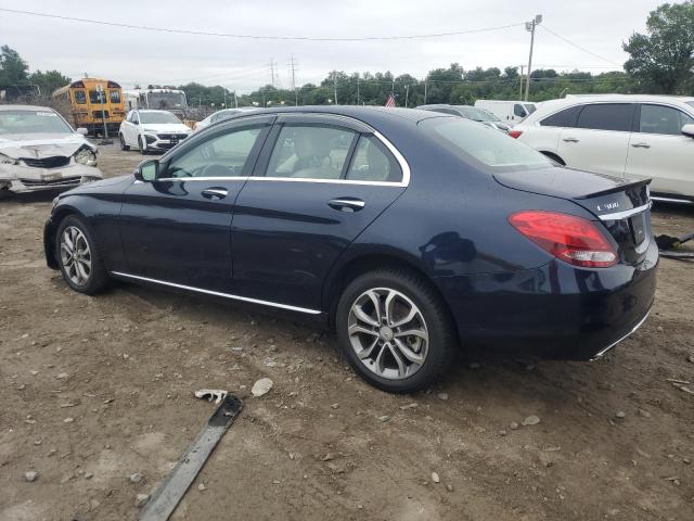 55SWF4KB7GU097156 - 2016 MERCEDES-BENZ C 300 4MATIC BLUE photo 2