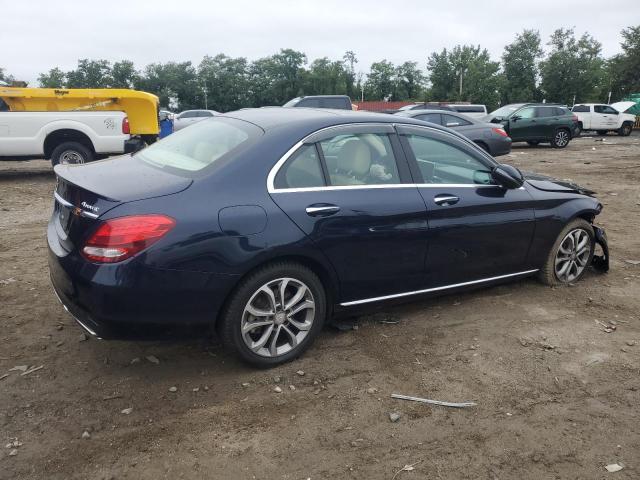 55SWF4KB7GU097156 - 2016 MERCEDES-BENZ C 300 4MATIC BLUE photo 3