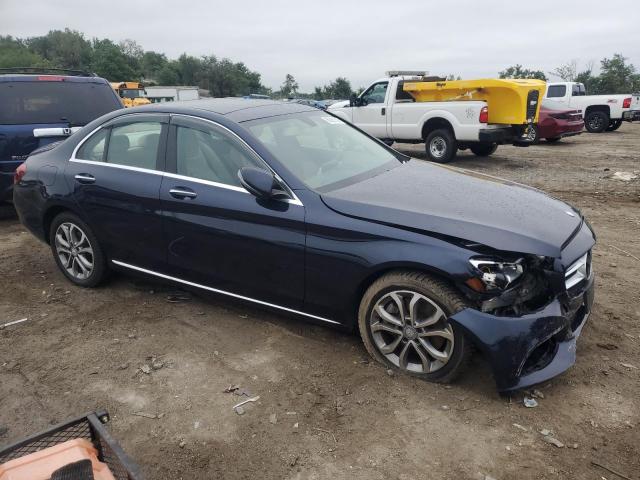 55SWF4KB7GU097156 - 2016 MERCEDES-BENZ C 300 4MATIC BLUE photo 4