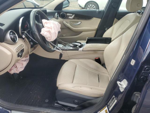 55SWF4KB7GU097156 - 2016 MERCEDES-BENZ C 300 4MATIC BLUE photo 7