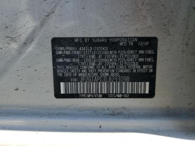 JF2GTAPC7L8233098 - 2020 SUBARU CROSSTREK PREMIUM WHITE photo 13