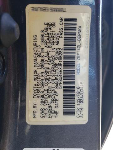 5YFBU4EEXDP150282 - 2013 TOYOTA COROLLA BASE Graphit Foto 12