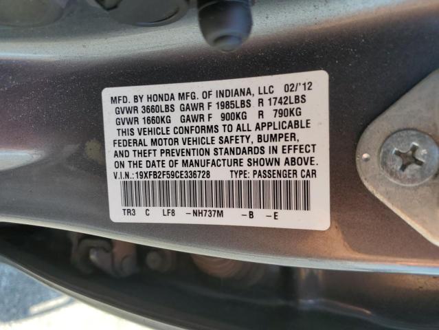 19XFB2F59CE336728 - 2012 HONDA CIVIC LX Boz foto 12