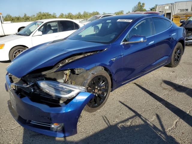 5YJSA1E2XHF191493 - 2017 TESLA MODEL S Синій фото 1