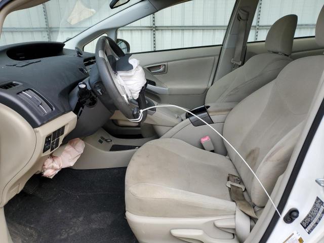 JTDKN3DUXD5576051 - 2013 TOYOTA PRIUS WHITE photo 7