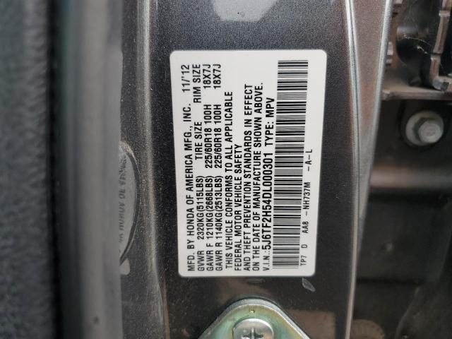 5J6TF2H54DL000301 - 2013 HONDA CROSSTOUR EXL გრაფიტი ფოტო 13