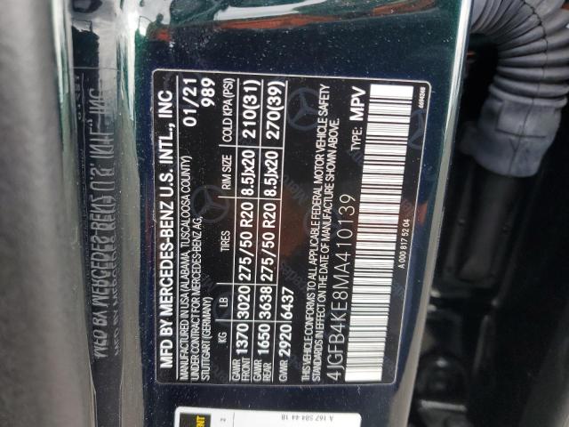 4JGFB4KE8MA410139 - 2021 MERCEDES-BENZ GLE 350 4MATIC BLACK photo 13