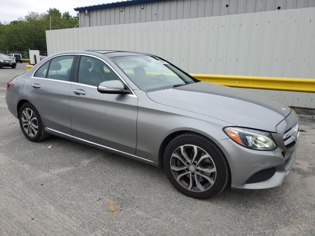 55SWF4KB7FU033732 - 2015 MERCEDES-BENZ C 300 4MATIC GRAY photo 4