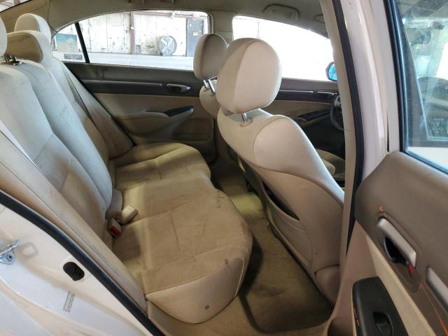 JHMFA36256S012996 - 2006 HONDA CIVIC HYBRID WHITE photo 10