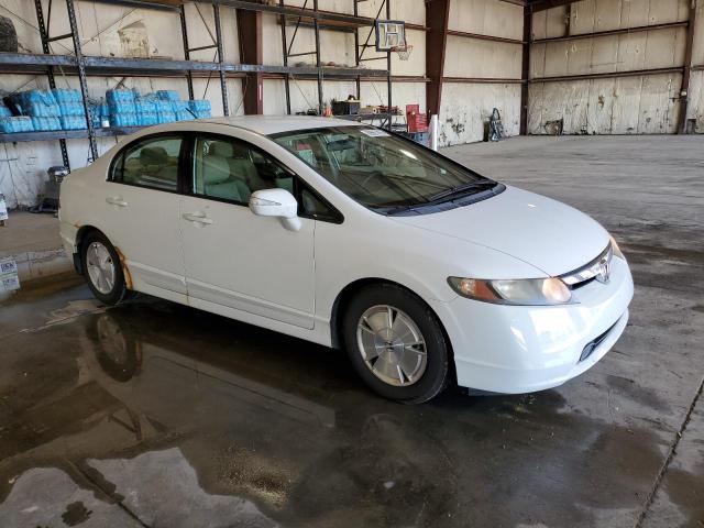 JHMFA36256S012996 - 2006 HONDA CIVIC HYBRID WHITE photo 4