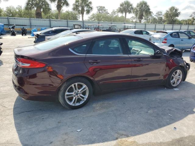 3FA6P0HDXJR158009 - 2018 FORD FUSION SE 栗色 照片 3