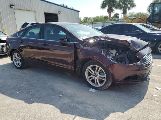 3FA6P0HDXJR158009 - 2018 FORD FUSION SE 栗色 照片 4