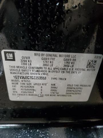 1GTV2LEC7GZ253553 - 2016 GMC SIERRA K1500 BLACK photo 12