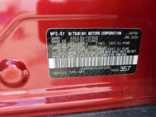 JA4AR3AU7LU023280 - 2020 MITSUBISHI OUTLANDER SPORT ES RED photo 14