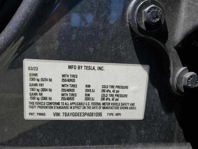 7SAYGDEE3PA081095 - 2023 TESLA MODEL Y 灰色 照片 13