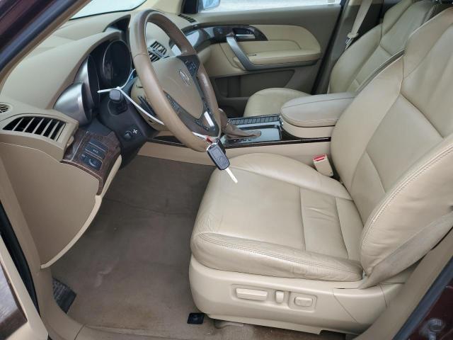 2HNYD2H3XCH514174 - 2012 ACURA MDX TECHNOLOGY MAROON photo 7
