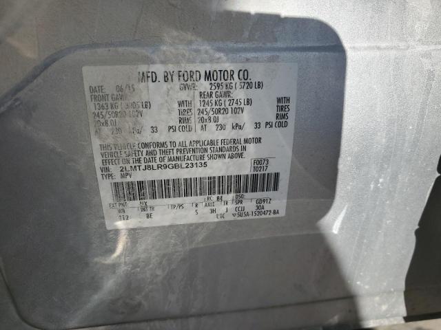 2LMTJ8LR9GBL23135 - 2016 LINCOLN MKX RESERVE Gümüş foto 12