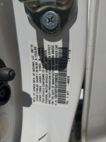 19XFB2F5XFE098263 - 2015 HONDA CIVIC LX 白色 照片 12