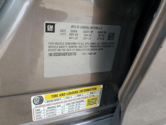 1G1ZC5E00CF226702 - 2012 CHEVROLET MALIBU 1LT Қоңыр фото 12