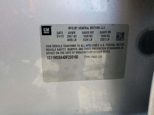 1G11H5SA4DF230166 - 2013 CHEVROLET MALIBU LTZ 银色 照片 13