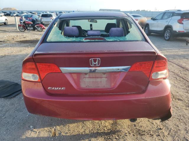 19XFA16699E010989 - 2009 HONDA CIVIC LX-S أحمر صورة 6