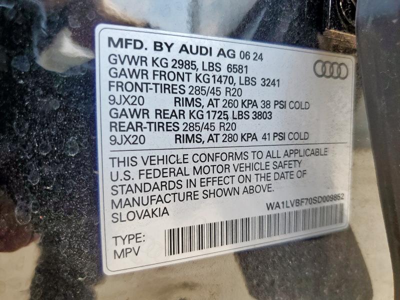 WA1LVBF70SD009852 - 2025 AUDI Q7 PREMIUM PLUS 黑色 照片 13