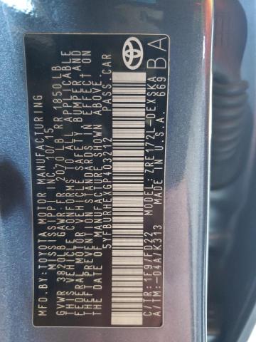 5YFBURHEXGP403212 - 2016 TOYOTA COROLLA L CHARCOAL photo 12