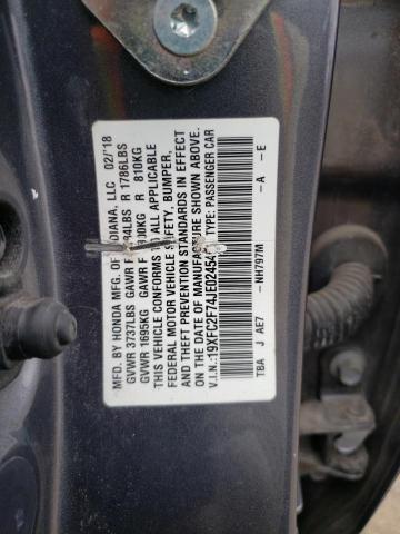 19XFC2F74JE024540 - 2018 HONDA CIVIC EX 灰色 照片 13