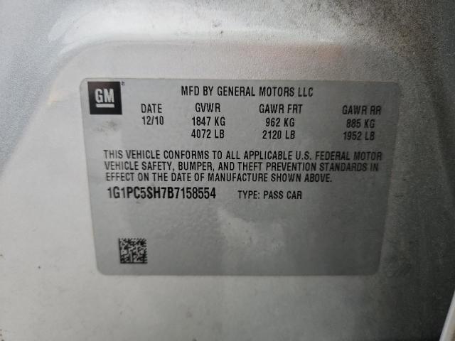 1G1PC5SH7B7158554 - 2011 CHEVROLET CRUZE LS GRAY photo 12