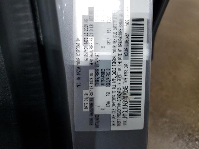 JM1GL1UM8K1510649 - 2019 MAZDA 6 SPORT ვერცხლისფერი ფოტო 12