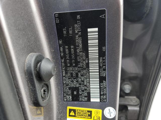 5TDJZRFH9KS584572 - 2019 TOYOTA HIGHLANDER SE ნაცრისფერი ფოტო 13