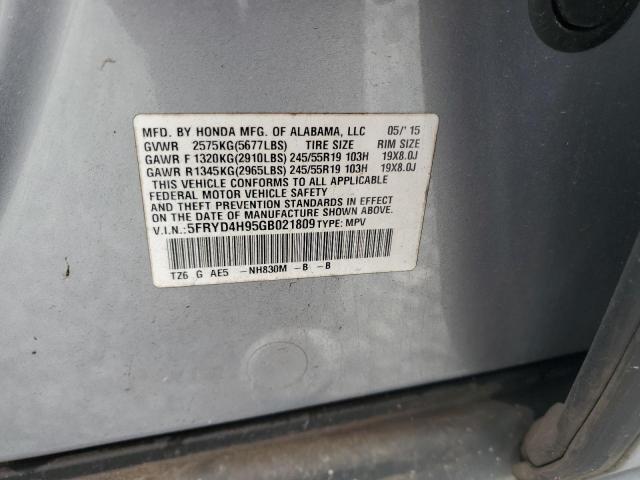 5FRYD4H95GB021809 - 2016 ACURA MDX ADVANCE SILVER photo 13