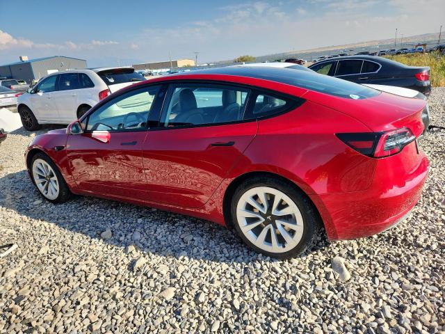5YJ3E1EB3NF153995 - 2022 TESLA MODEL 3 Rojo foto 2