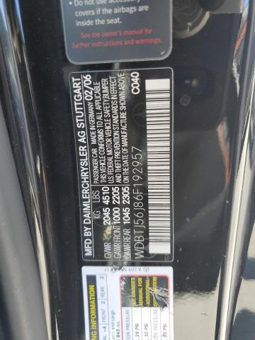 WDBTJ56J86F192957 - 2006 MERCEDES-BENZ CLK 350 შავი ფოტო 12
